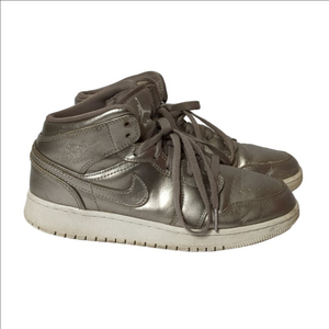 Nike Air Jordan 1 Mid Metallic Sneakers Shoes Size 5 Youth
